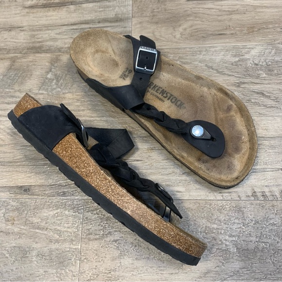 Birkenstock Gizeh Braided Thong Leather Sandals - Picture 6 of 11